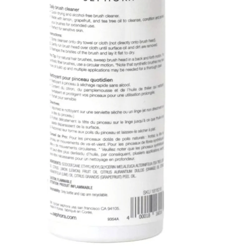 Sephora Refresh Daily Brush Cleaner in White 6.75 Fl Oz New